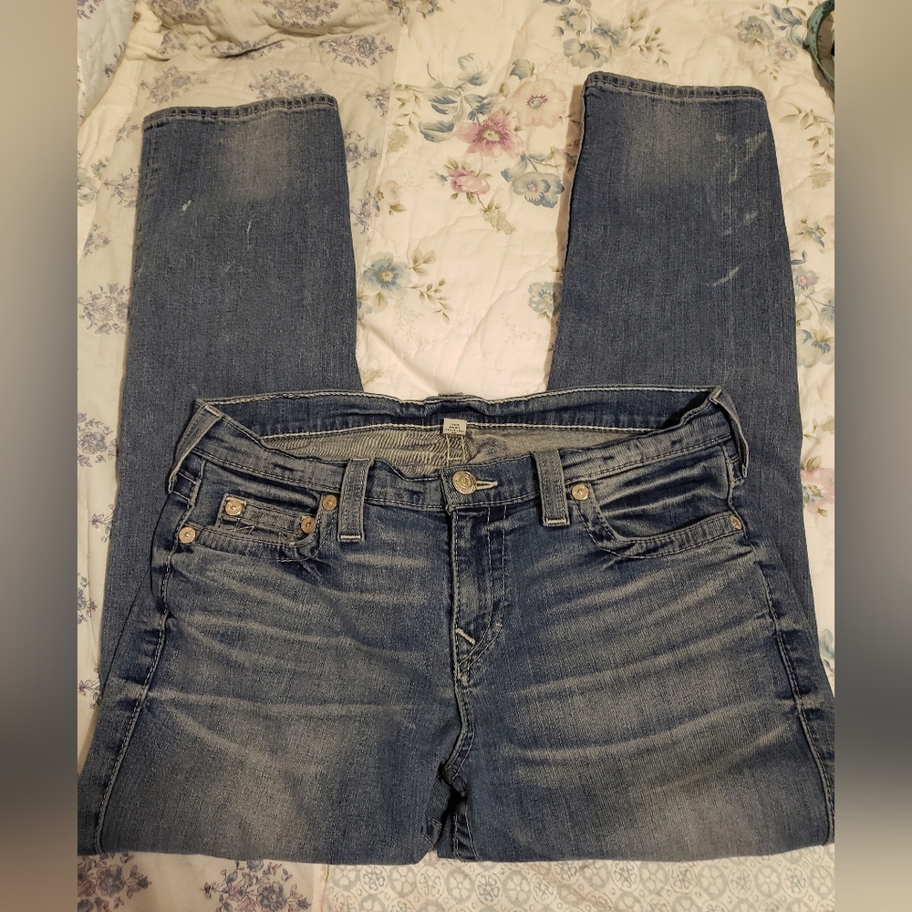 {True Religion} Distressed Boyfriend Jeans, 30×27 - Picture 4 of 5